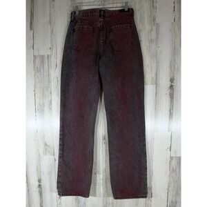 PTCL Ethikal Brand Jeans 26 (28x32.5) Gray Burgundy High Rise Straight Leg